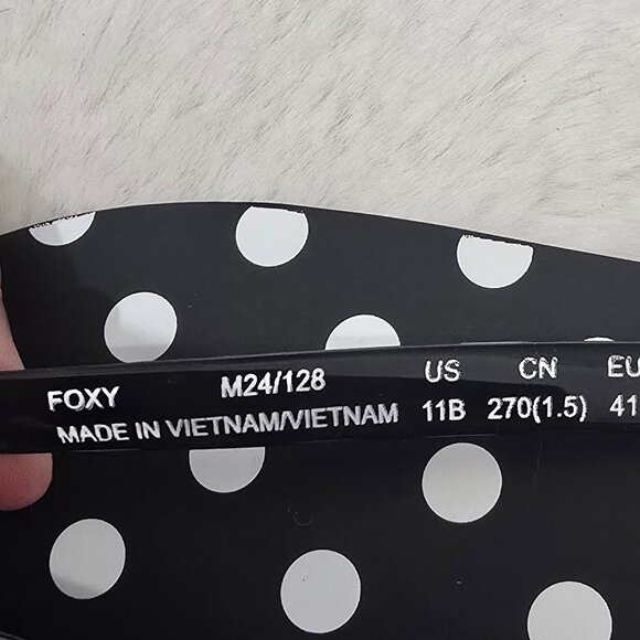 Kate Spade Black & White Poka Dot Foxy  Flip Flops New  Women's Size 11 - Picture 3 of 4